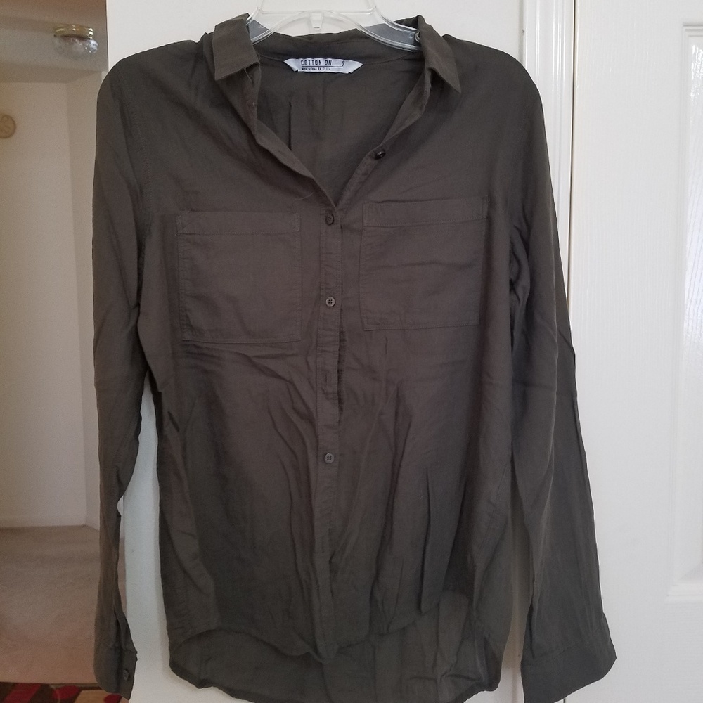 Cotton On Army Green Blouse